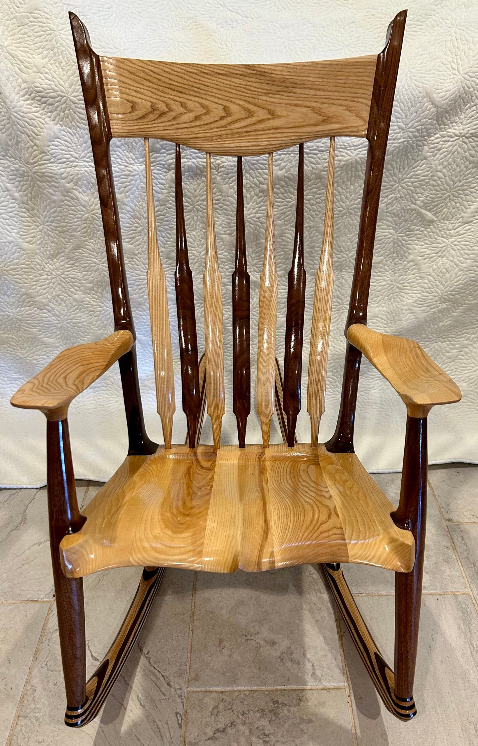Sculpted Rocker with Walnut and Ash - FineWoodworking