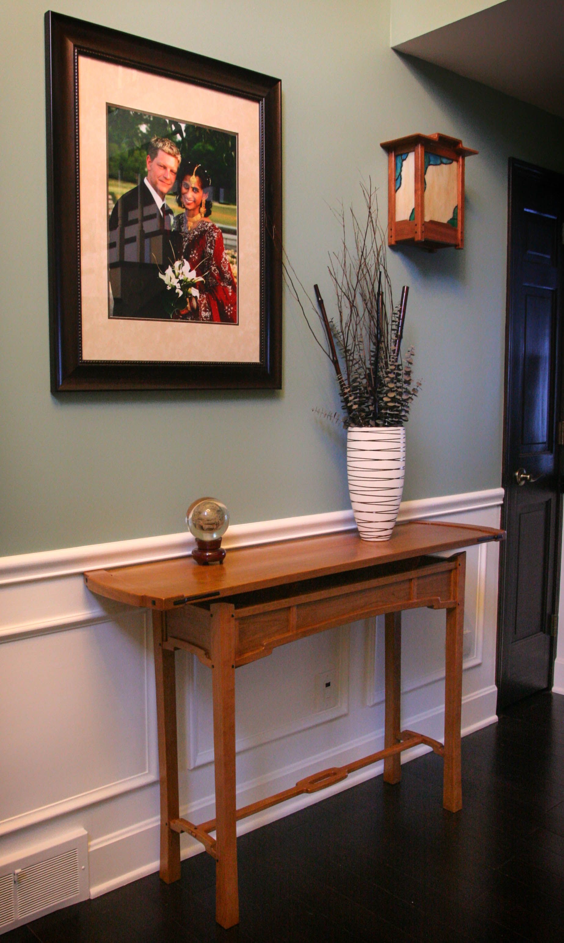 Asian and Greene and Greene inspired hall table - FineWoodworking