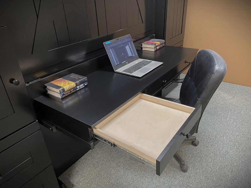 Barn Door Murphy bed and a Desk FineWoodworking