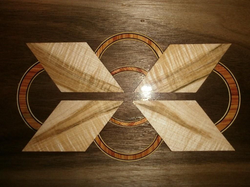 Walnut / Hickory hall table (rare inlays) - FineWoodworking