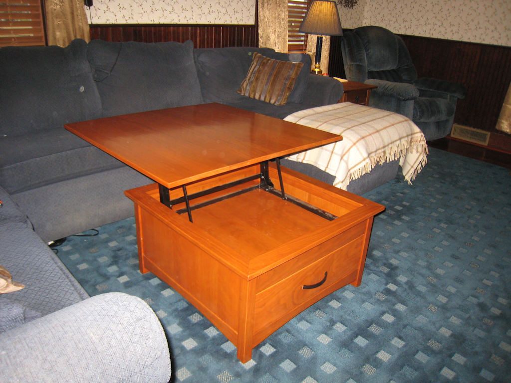 Lift top cherry coffee table FineWoodworking