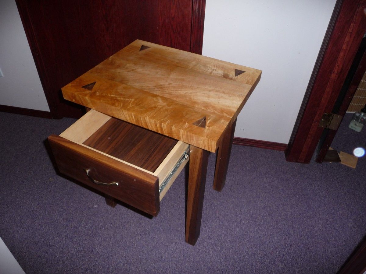 Walnut and Maple Night Stand - FineWoodworking