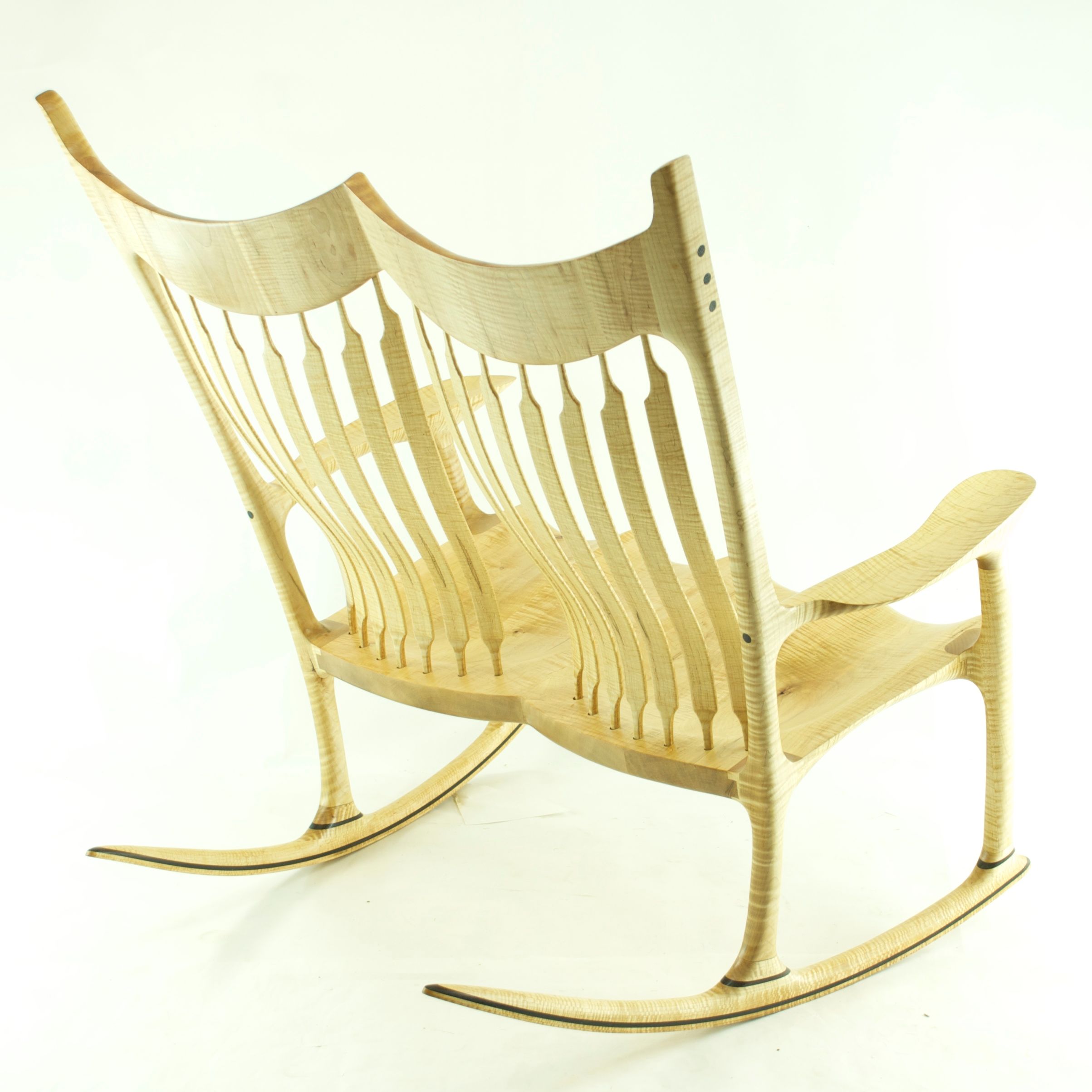 Curly Maple Double Rocking Chair - FineWoodworking