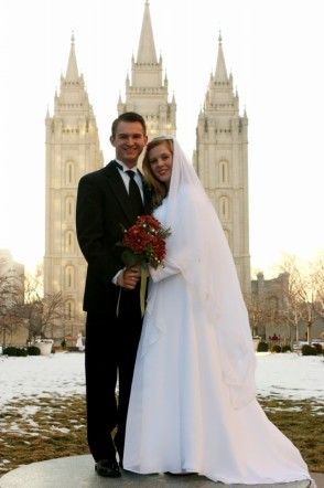 Chiffon LDS Temple Wedding Dress Threads