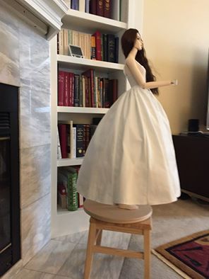 My doll (34 inches tall) in her crinoline - Threads