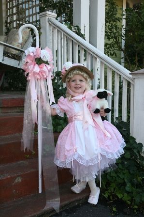 Homemade little store bo peep costume