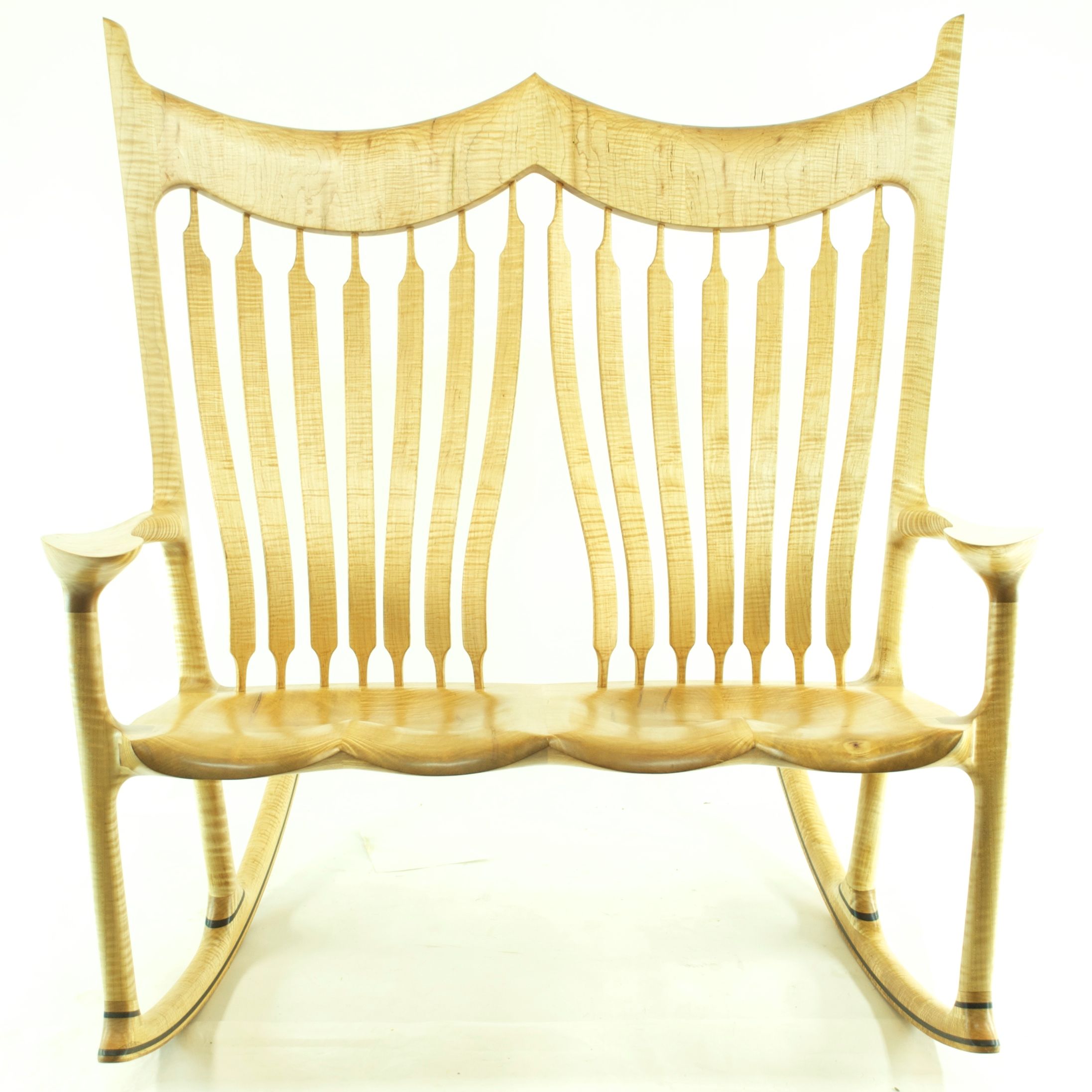 Curly Maple Double Rocking Chair - FineWoodworking