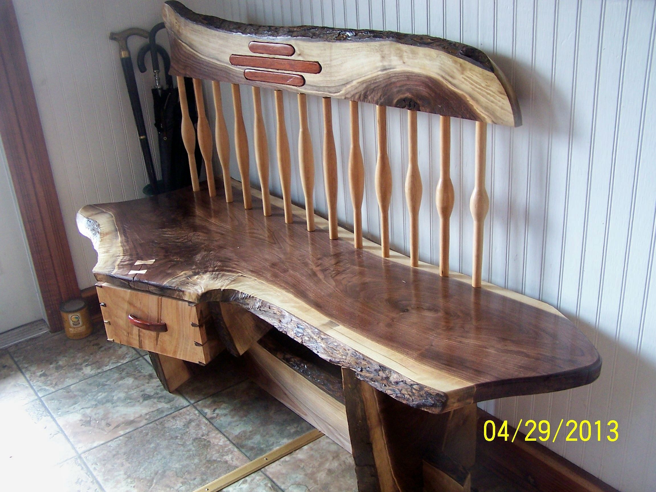 walnut bench - FineWoodworking