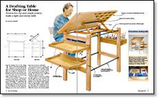 construction blueprint table