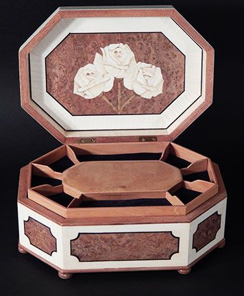 Jewelry Box with Inlaid Roses - FineWoodworking
