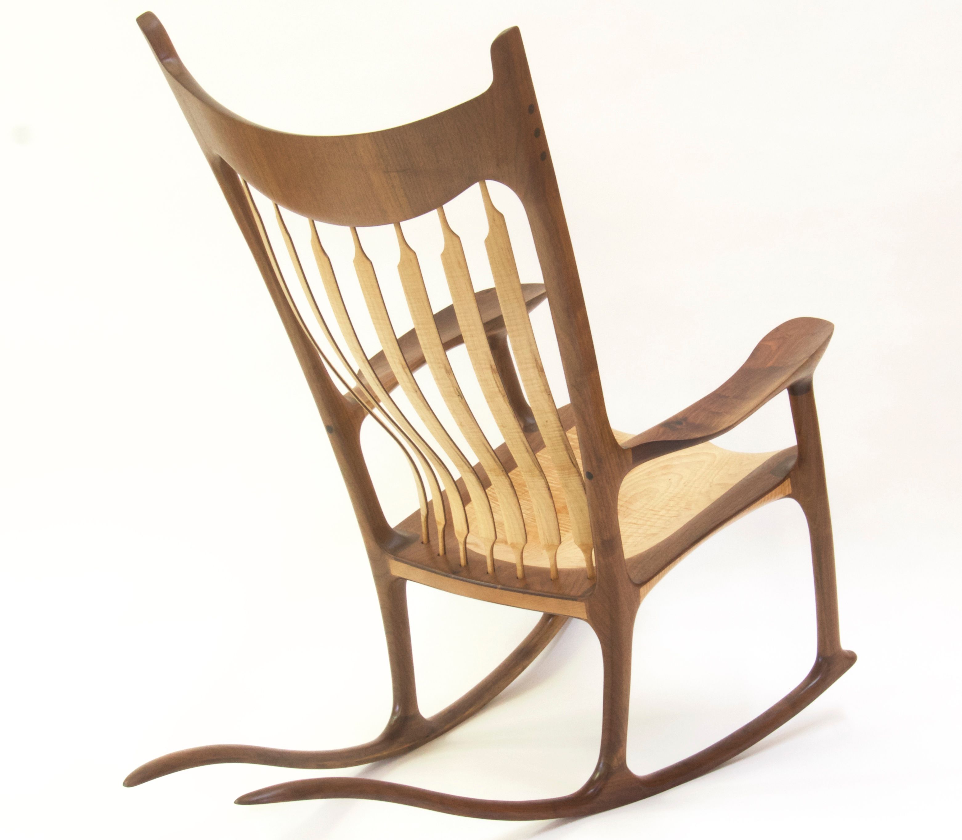 Rocking chair - Walnut & Curly Maple - FineWoodworking