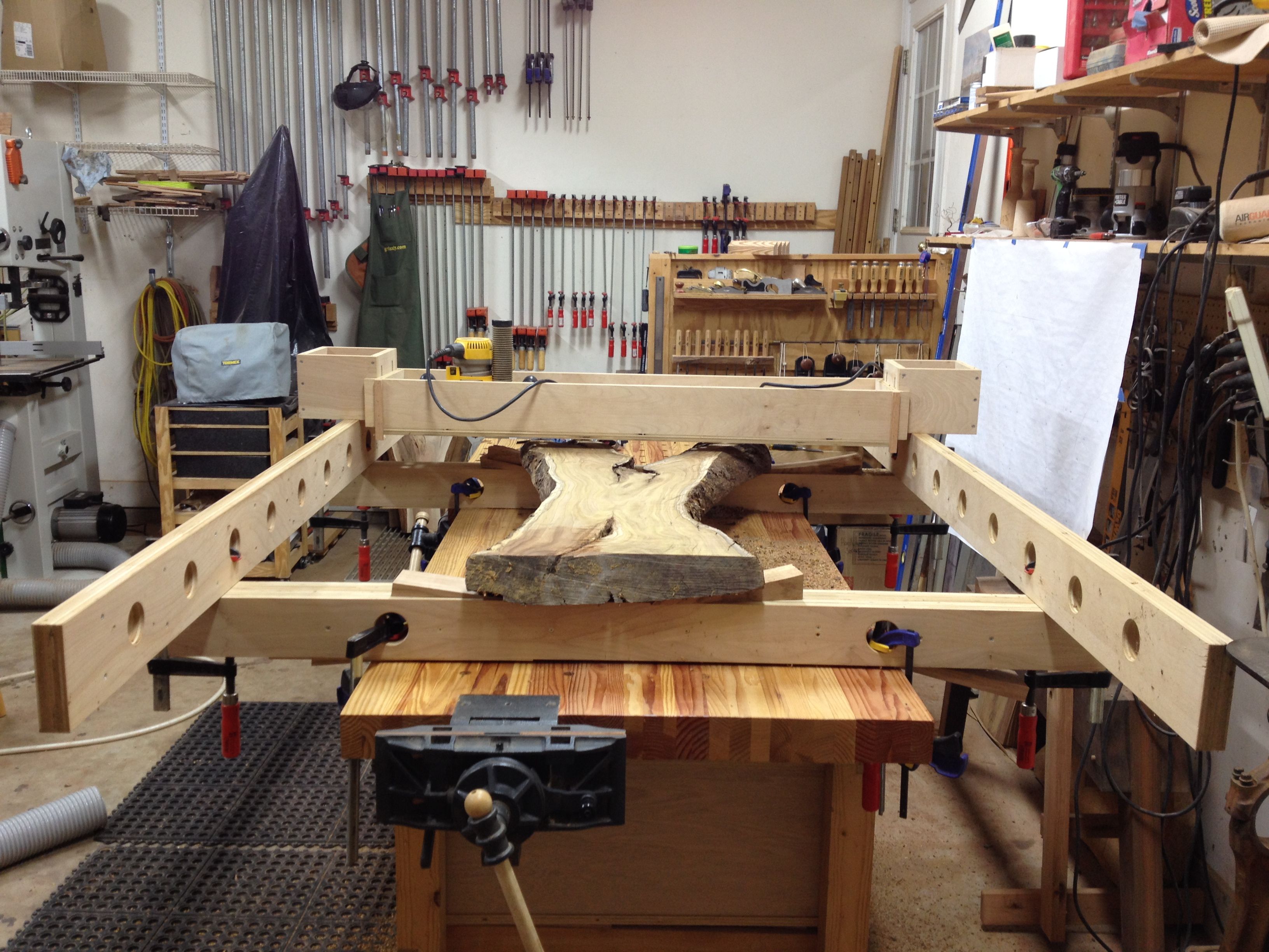 Redbud Slab Hall Table - FineWoodworking