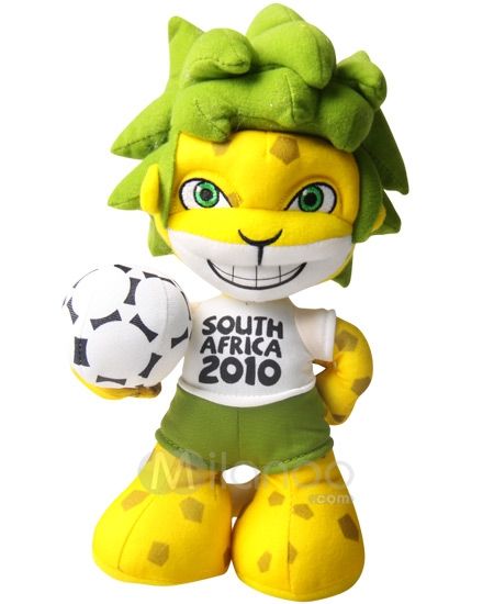 Large Size 2010 FIFA World Cup Zakumi Mascot - Threads