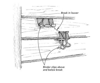 Fixing a broken louver - Fine Homebuilding