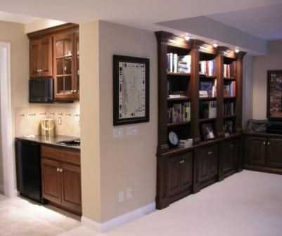 Cherry Bookcase and Bar - FineWoodworking