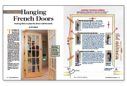 Installing Exterior French Doors: Prepare the Rough Opening - Fine  Homebuilding