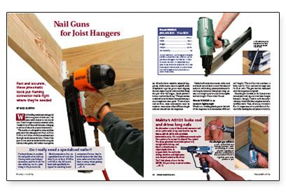 can I use a nail gun for joist hangers?