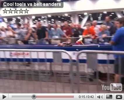 Video: Belt-Sander Races at AWFS - FineWoodworking