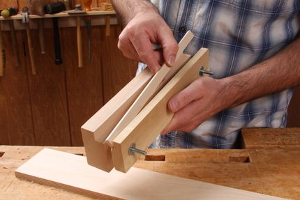 Easy jig for routing through dovetail pins - FineWoodworking