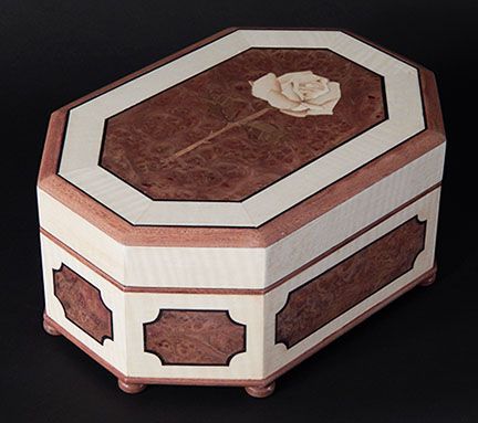 Jewelry Box with Inlaid Roses - FineWoodworking