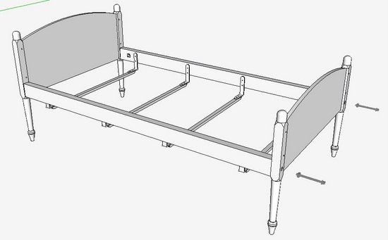 Nut and bolt for bed deals frame