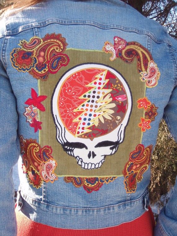 Steal Your Face Jean Applique Jacket - Threads