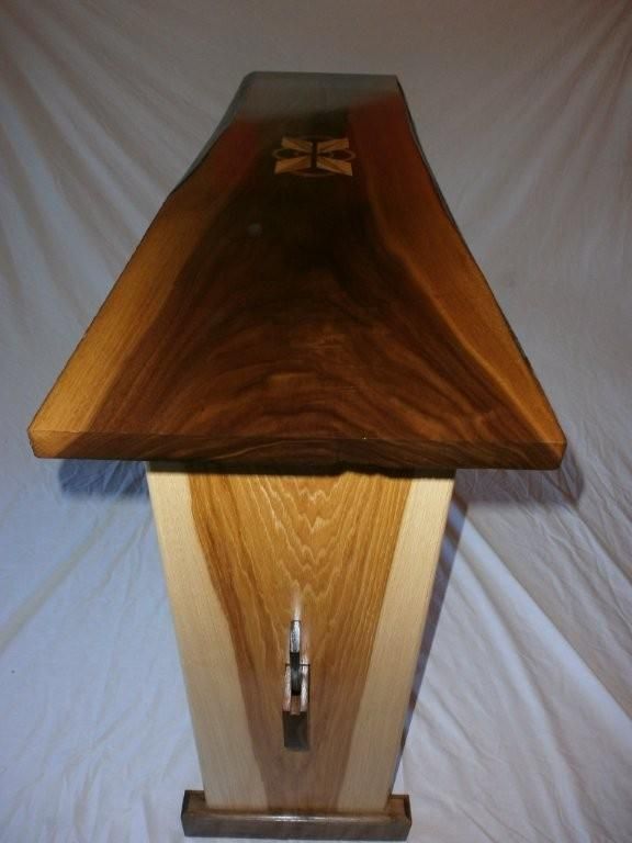 Walnut / Hickory hall table (rare inlays) - FineWoodworking