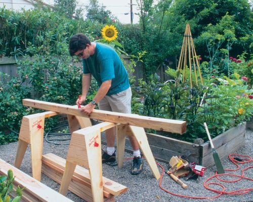 Redwood raised bed