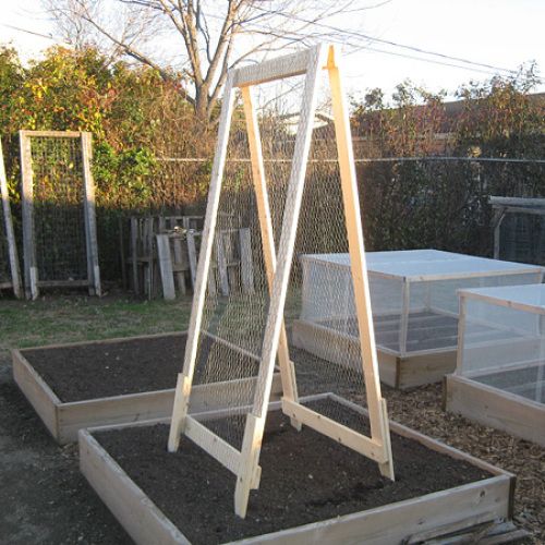 Finished A-frame veggie trellis