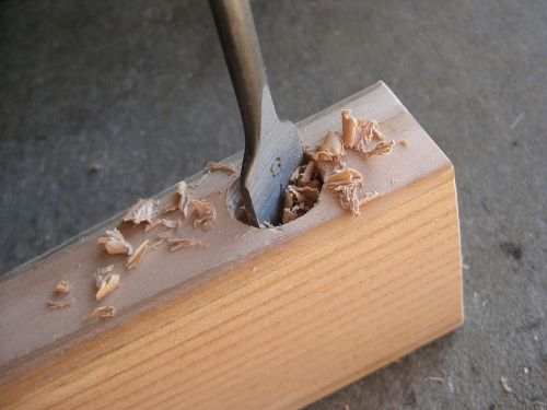 When drilling the holes with the spade bit, GO SLOWLY.