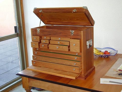 Wooden machinist deals tool chest