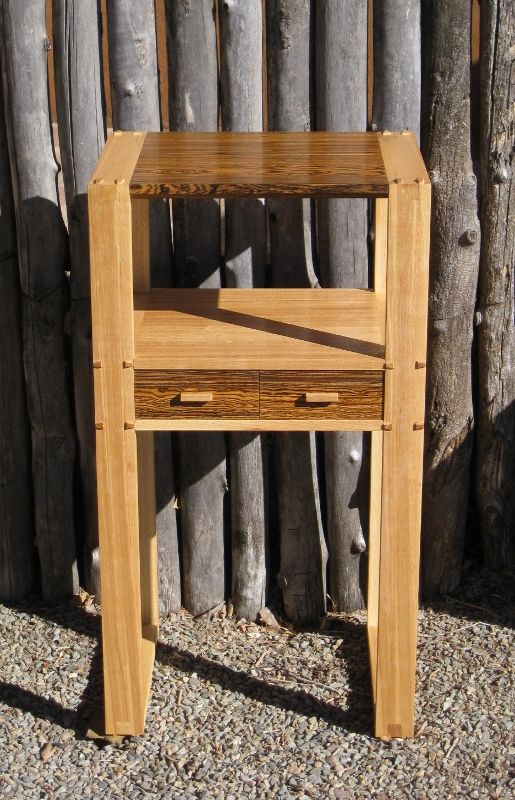 Q-sawn ash and bocote side table - FineWoodworking