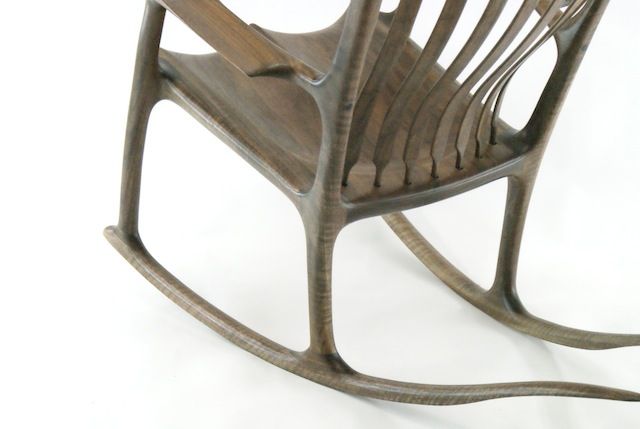 Rocking Chair - Curly Walnut & Birdseye Maple - FineWoodworking