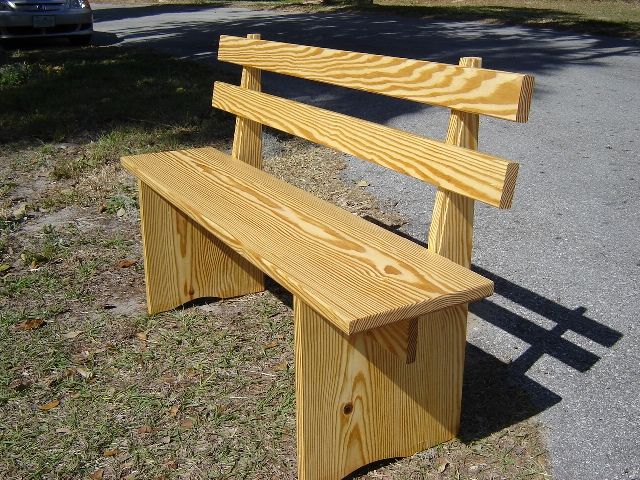 Pine wood deals bench outdoor