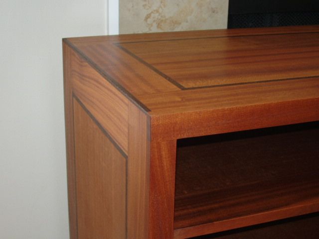 SAPELE TV STAND WITH INLAY - FineWoodworking