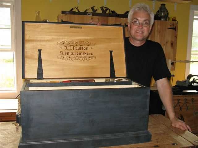 Carved Chairmaker's Tool Chest by Rev. Jim Paulson - FineWoodworking