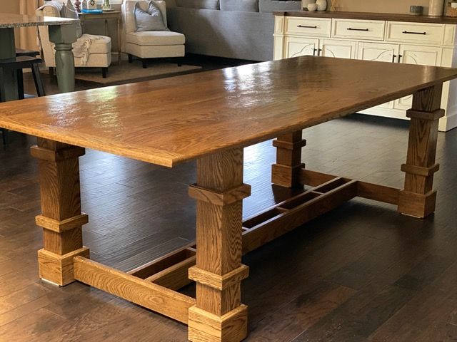 Heavy dining table with refined top - FineWoodworking