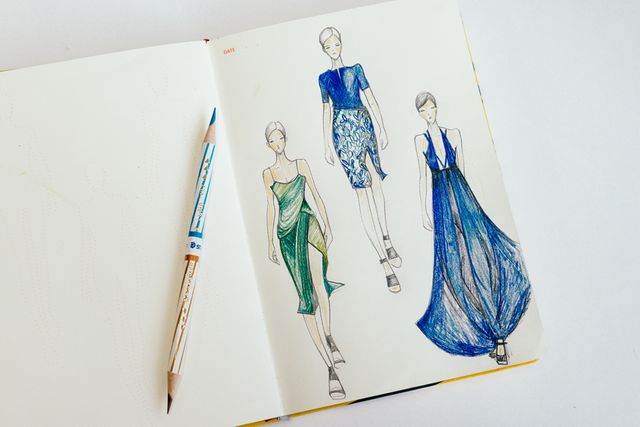 Fashion Sketchbook: The Book for Sketching Your Artistic Fashion Design  Ideas. Including 2 Women Line Shapes (Silhouettes) to Help You Ske  (Paperback)