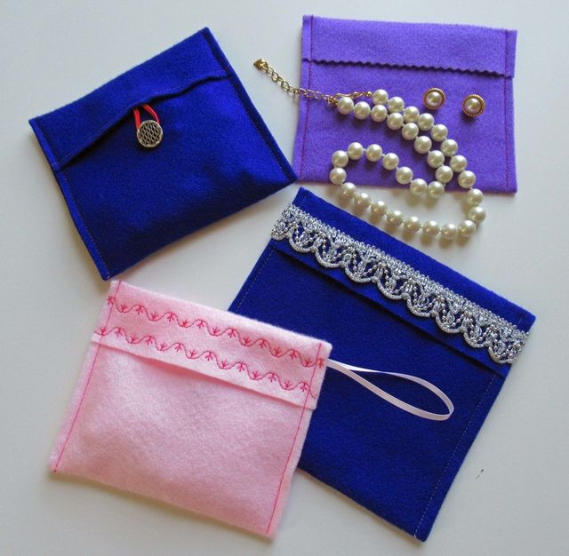 Sew a 3-Minute Felt Pouch for Jewelry or Gifts - Threads