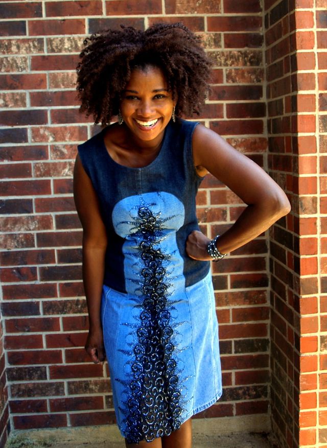 Upcycled/Refashioned Denim Dress - Threads