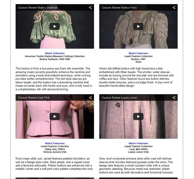 Examine Museum Fashions Online, Courtesy of Lasell College - Threads