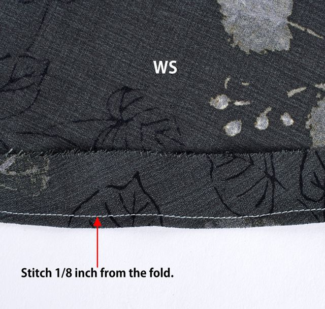 Sew Narrow Hems by Machine