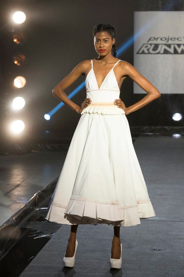 White store dress runway