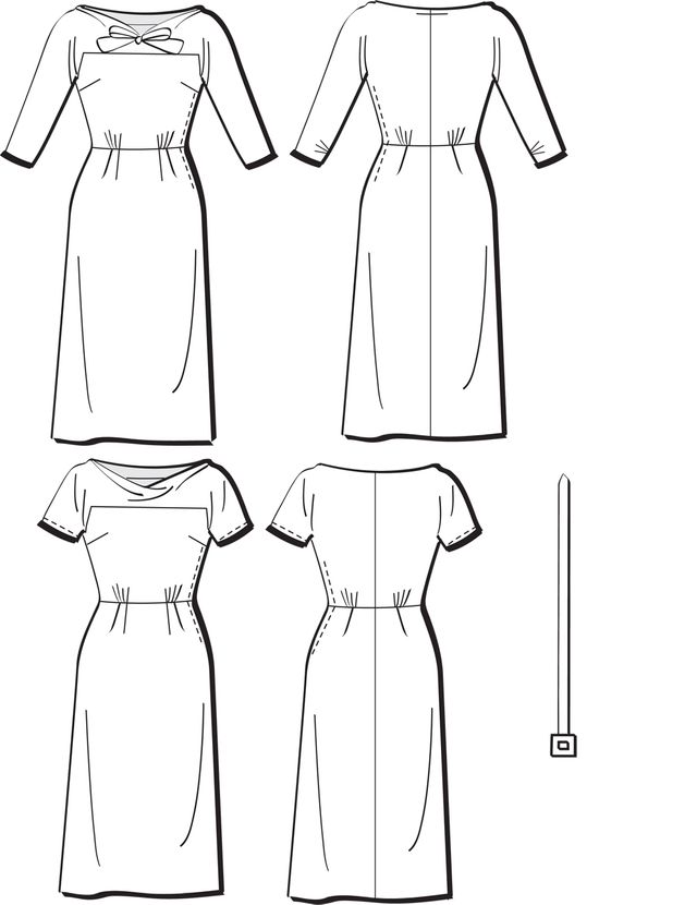 Pattern Review: Butterick 5707 Misses' Dress and Belt - Threads