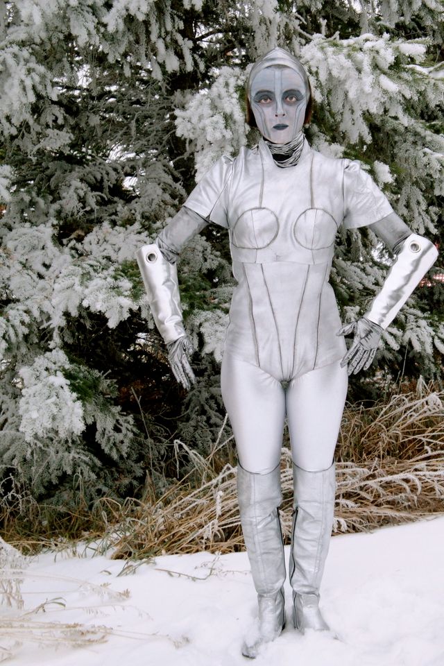 female cyborg costume