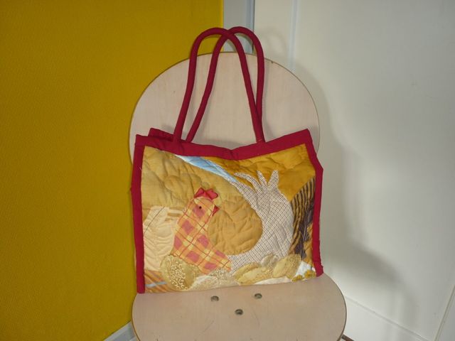 Tote Bag with Coverstitch Embellishment