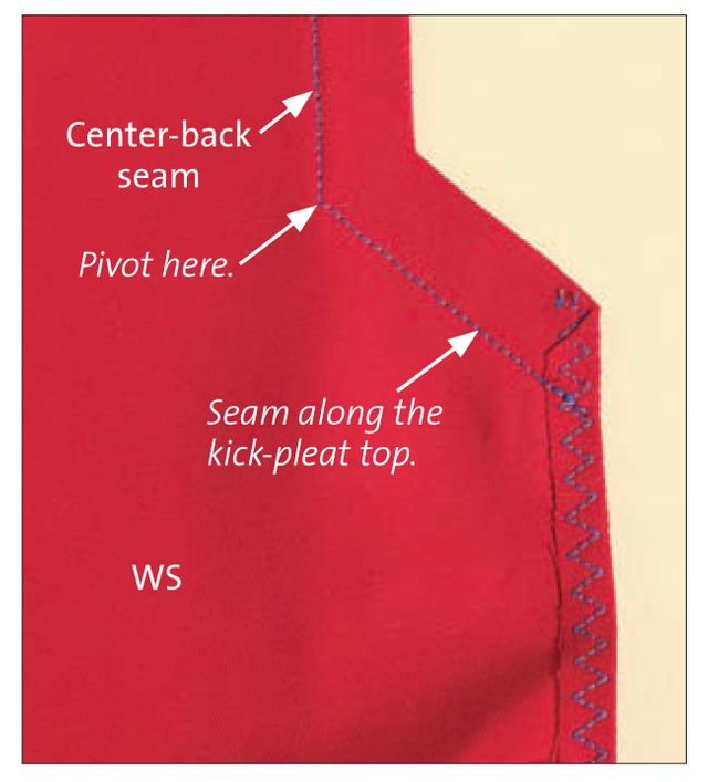 How to Sew a Basic Kick Pleat - Threads
