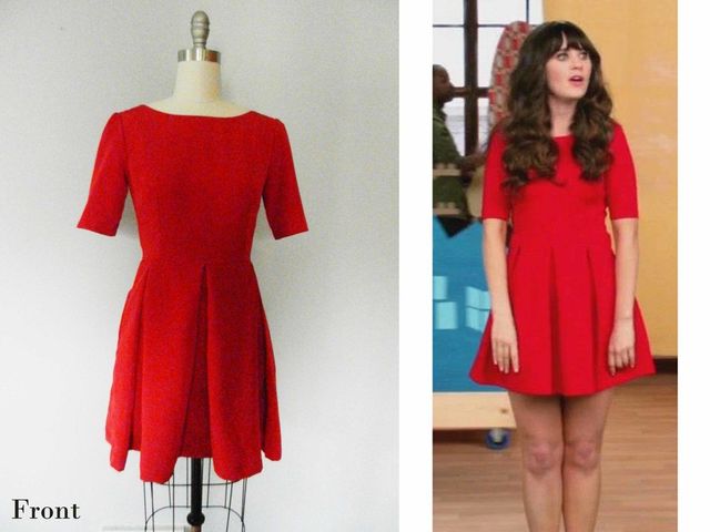 Jessica day best sale red dress