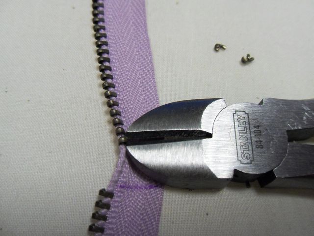 How To Shorten A Metal Zipper