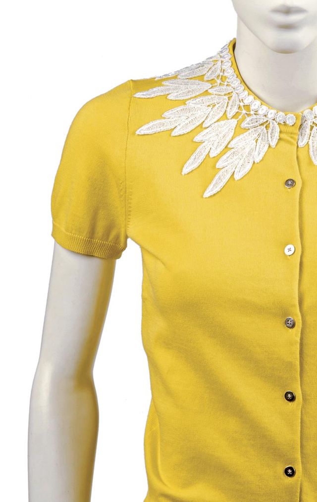 Embellish Your Cardigan with Lace Threads